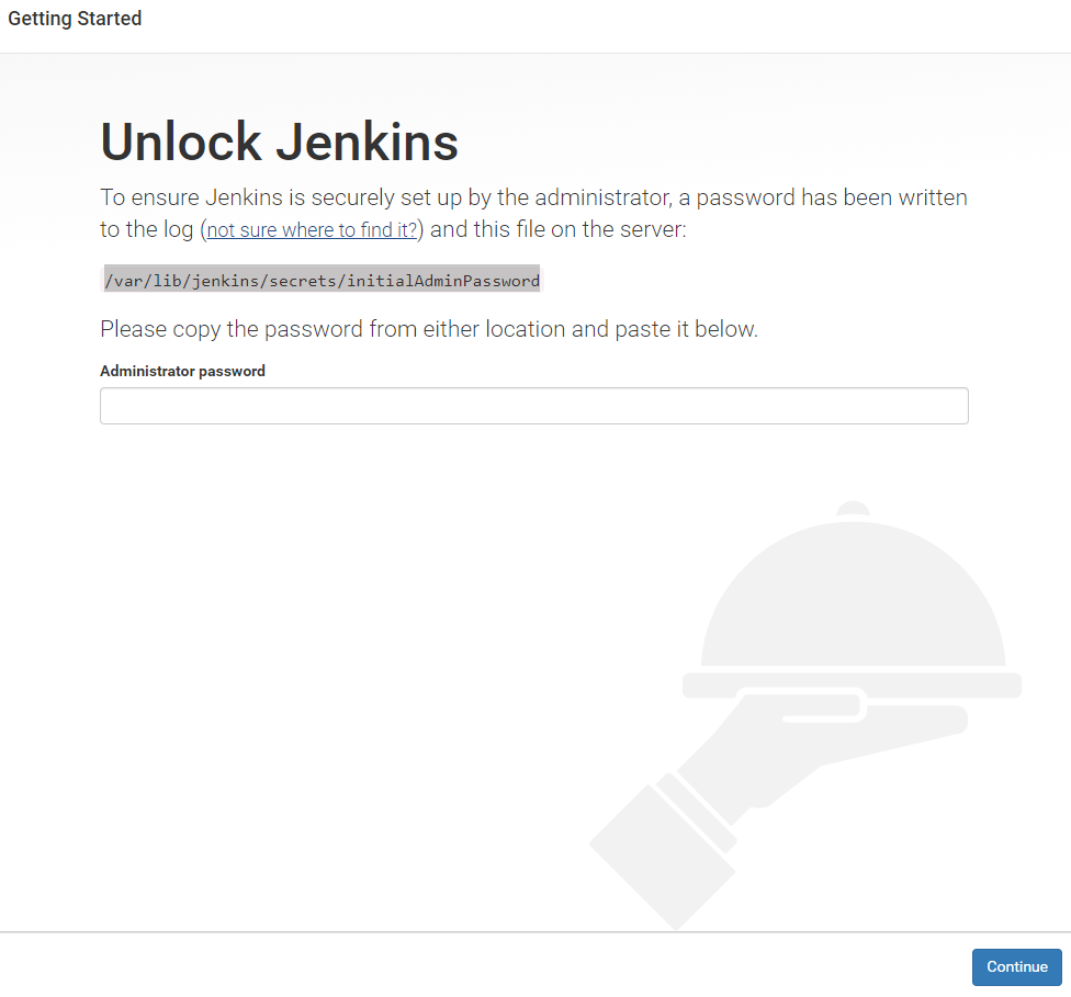 Jenkins First Use Page